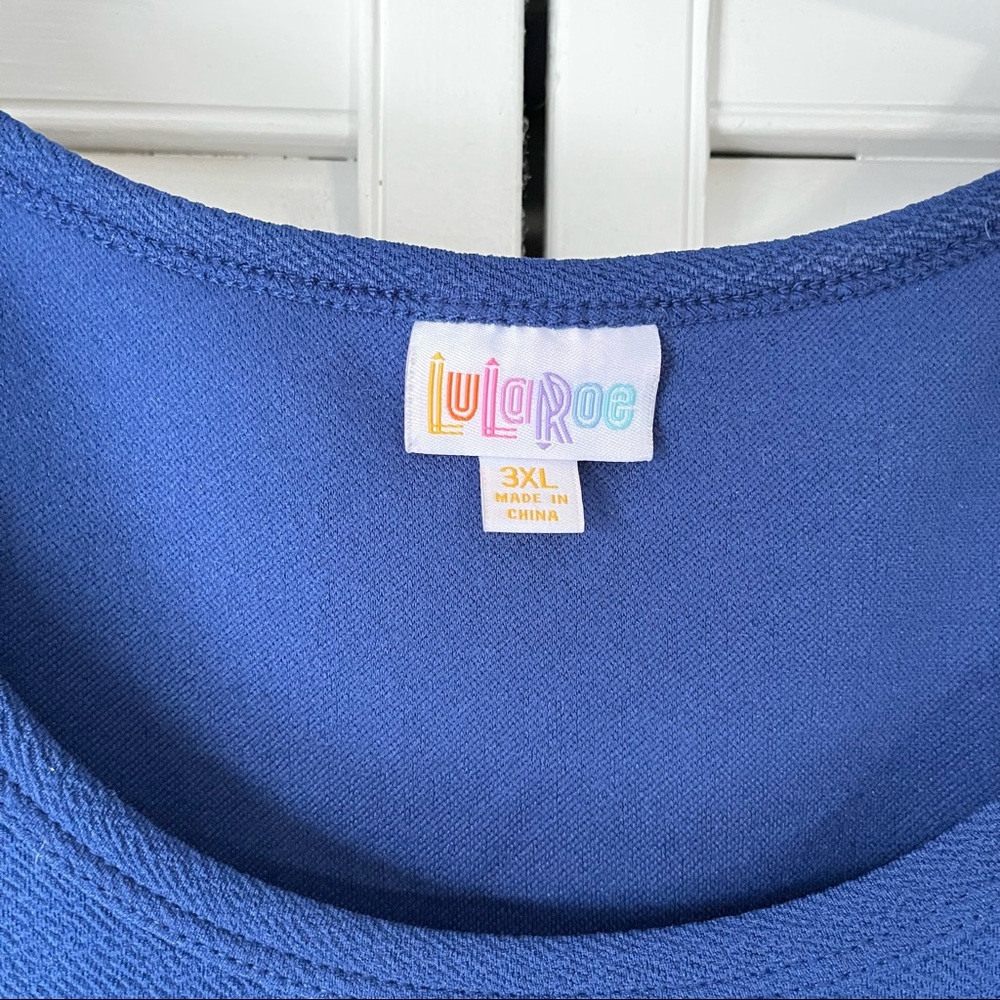 LuLaRoe Nicole Dress Color block 3XL - Picture 2 of 3